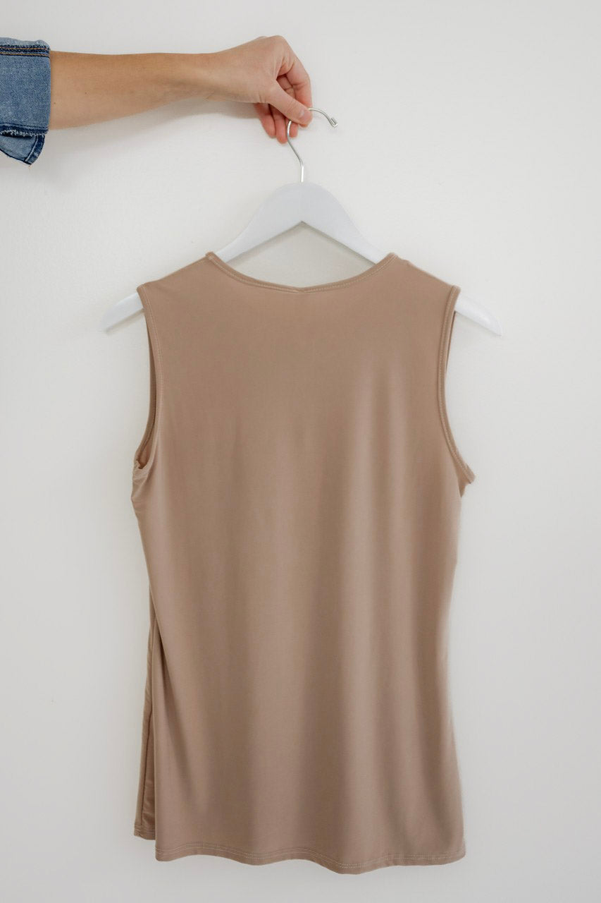 Essential Layering Tank in Tan - Womens - Tops - Layering Tanks