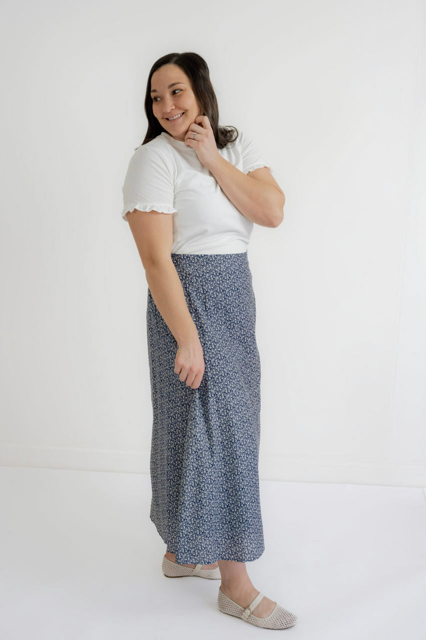 Tully Floral Maxi Skirt in Navy- FINAL SALE - Womens - Bottoms - Skirts