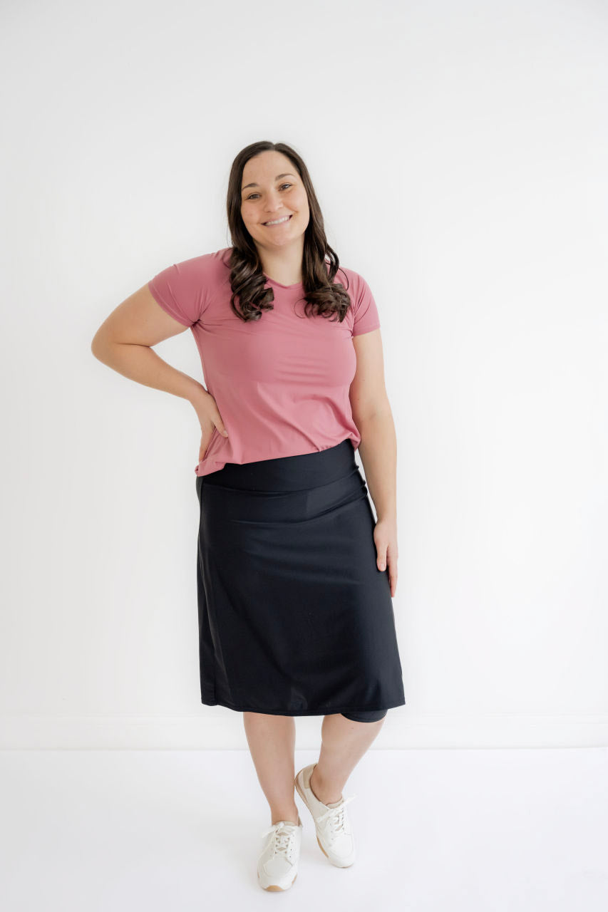 Laine Athletic Top in Antique Pink - Womens - Tops - Shirts