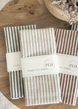 Striped Tea Towel Set - Home - Kitchen