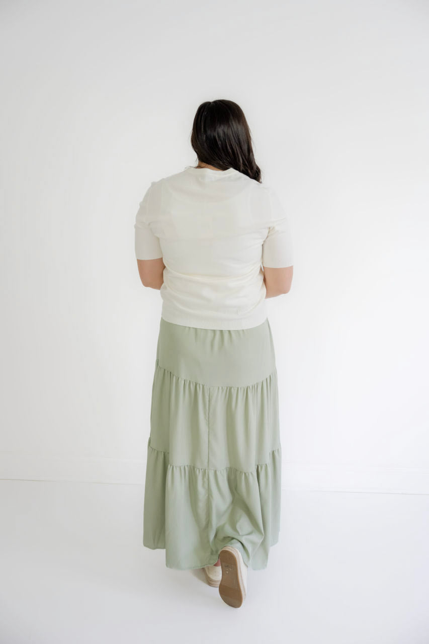 Mariel Knit Sweater Top in Cream - Womens - Tops - Sweaters