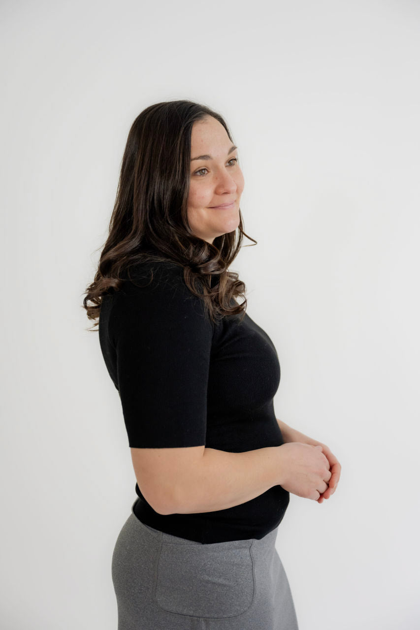 Benson Ribbed Knit Top in Black - Womens - Tops - Layering