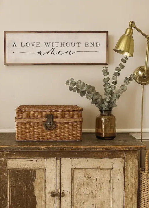 A Love Without End White 24"x8" - A Love Without End White 24"x8" - Default Title - Salt and Honey