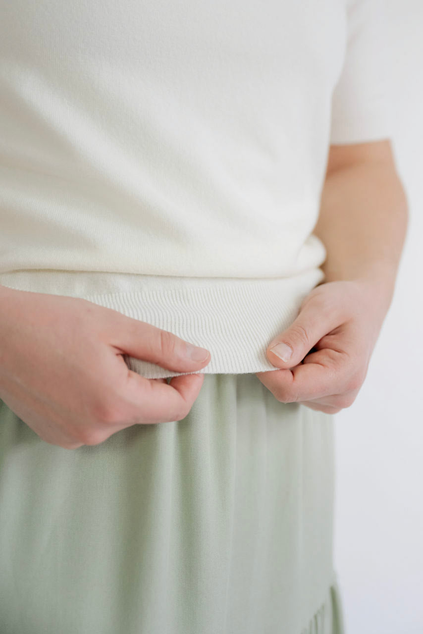 Mariel Knit Sweater Top in Cream - Womens - Tops - Sweaters