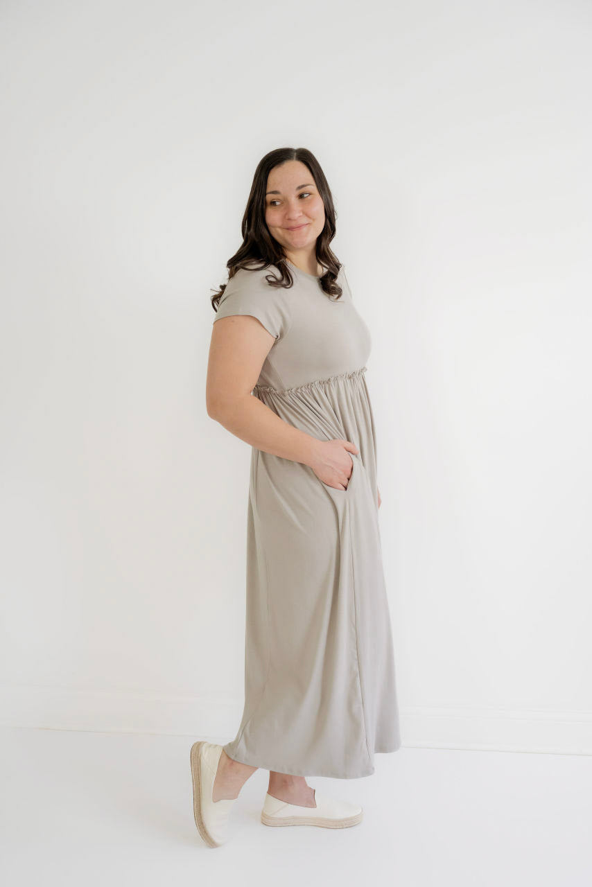 Rachel Knit Maxi Dress in Taupe- FINAL SALE - Womens - Dresses