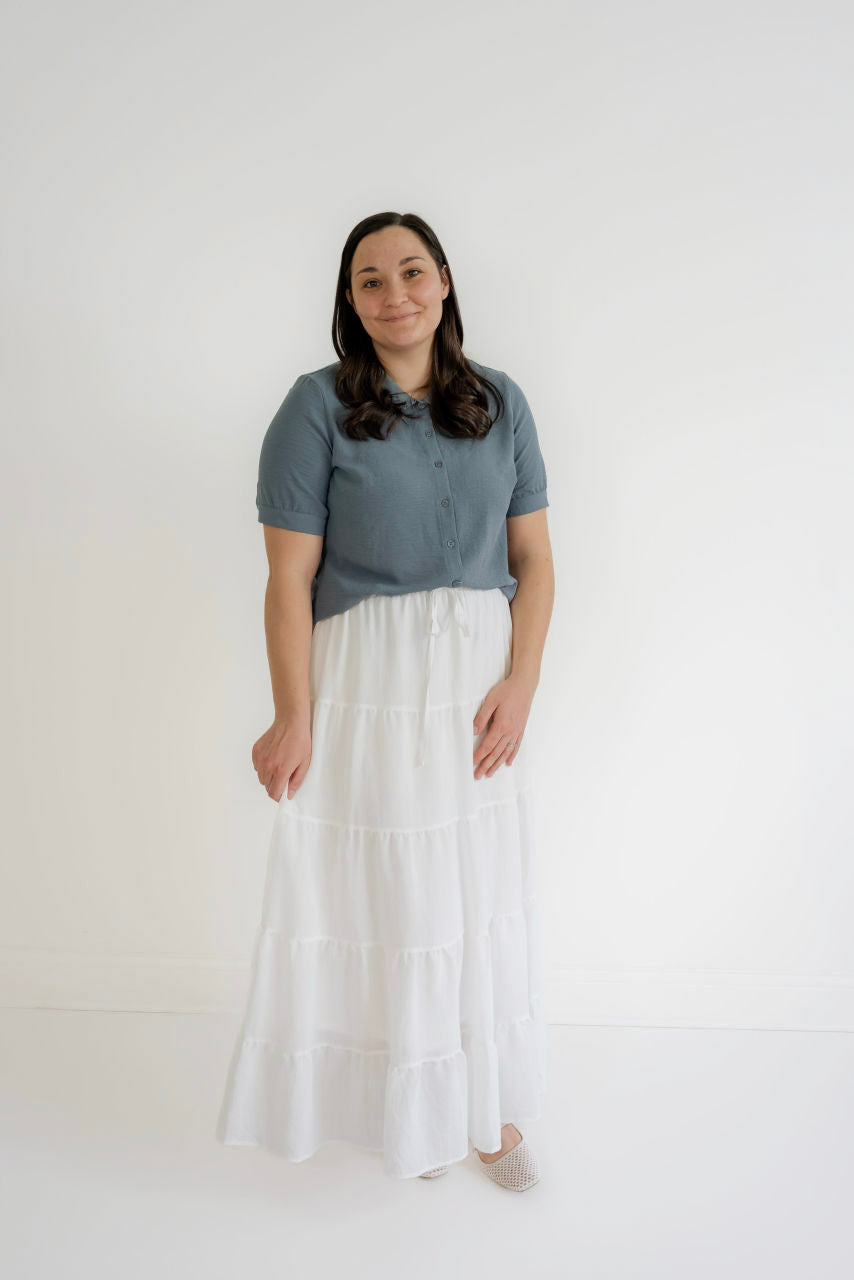 Isla Cotton Gauze Maxi Skirt in Ivory- FINAL SALE - Womens - Bottoms - Skirts