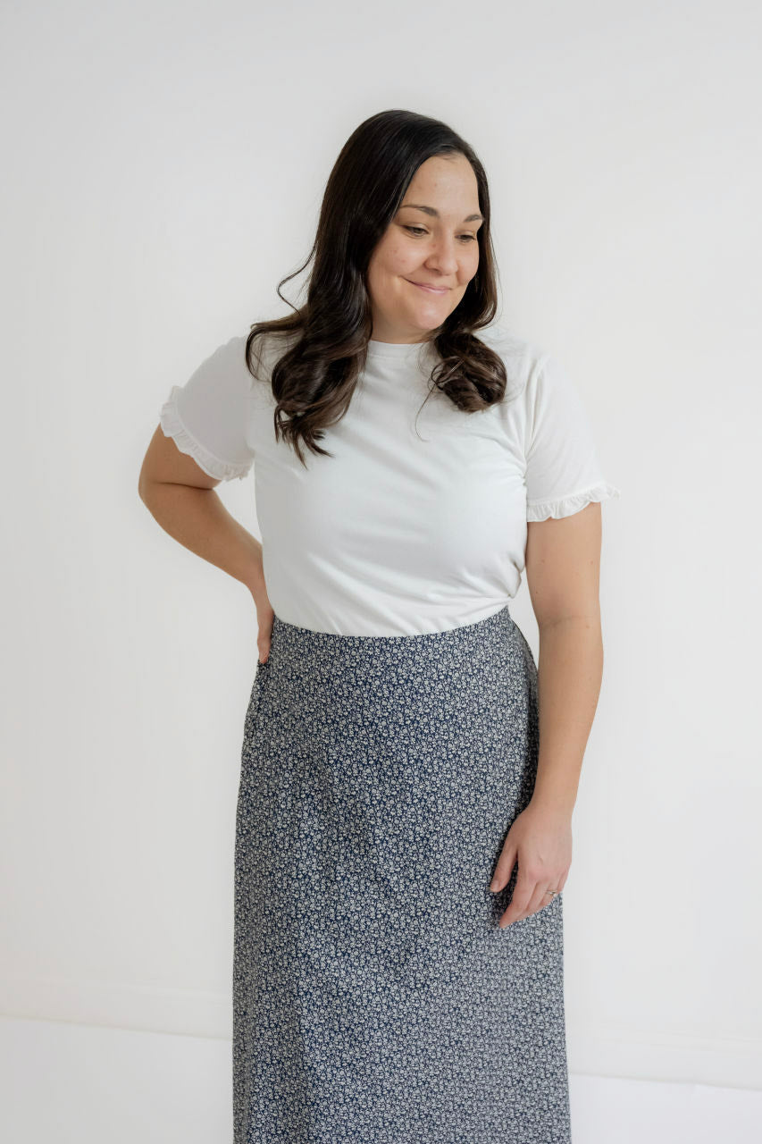 Phoenix Ruffle Cotton Top in Ivory - Womens - Tops - Shirts