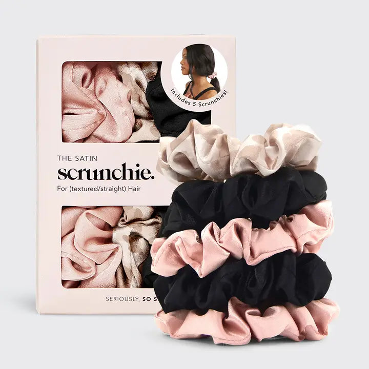 Satin Sleep Scrunchies 5pc - Assorted - Personal