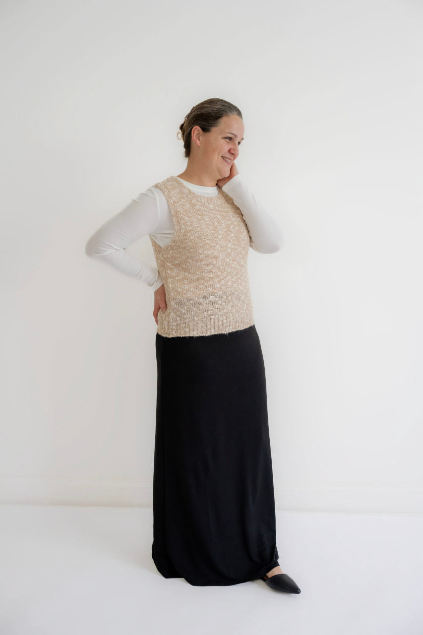 Clarise Knit Maxi Skirt in Black - Womens - Bottoms - Skirts