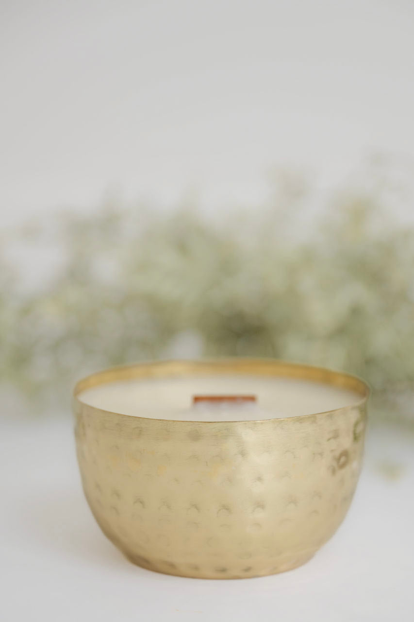 Cashmere Vanilla & Warm Amber Brass 14 oz Candle - Home - Decor - Candles