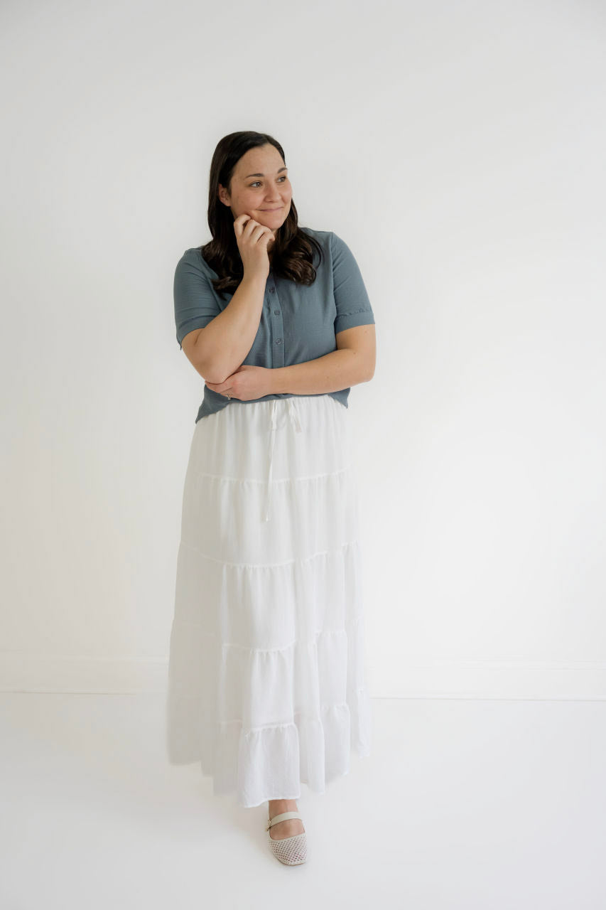 Isla Cotton Gauze Maxi Skirt in Ivory- FINAL SALE - Womens - Bottoms - Skirts
