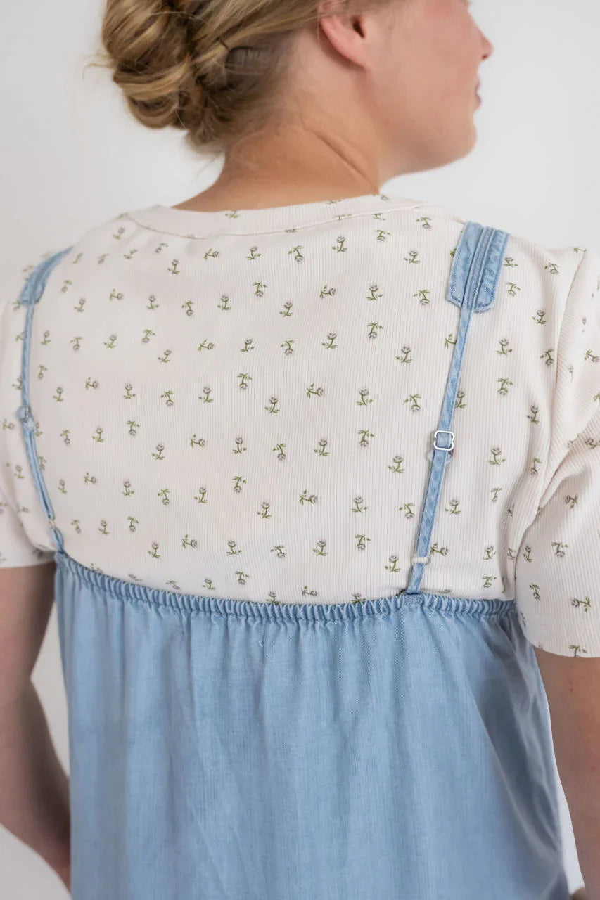 Kinsley Midi Chambray Overall Dress - Womens - Dresses