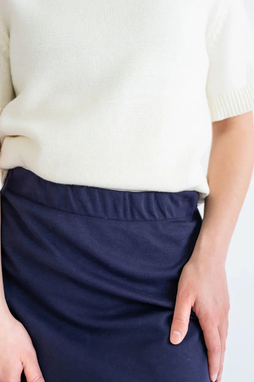 Loretta Knit Maxi Skirt in Navy - FINAL SALE - Loretta Knit Maxi Skirt in Navy - FINAL SALE - XS (36) - Salt and Honey