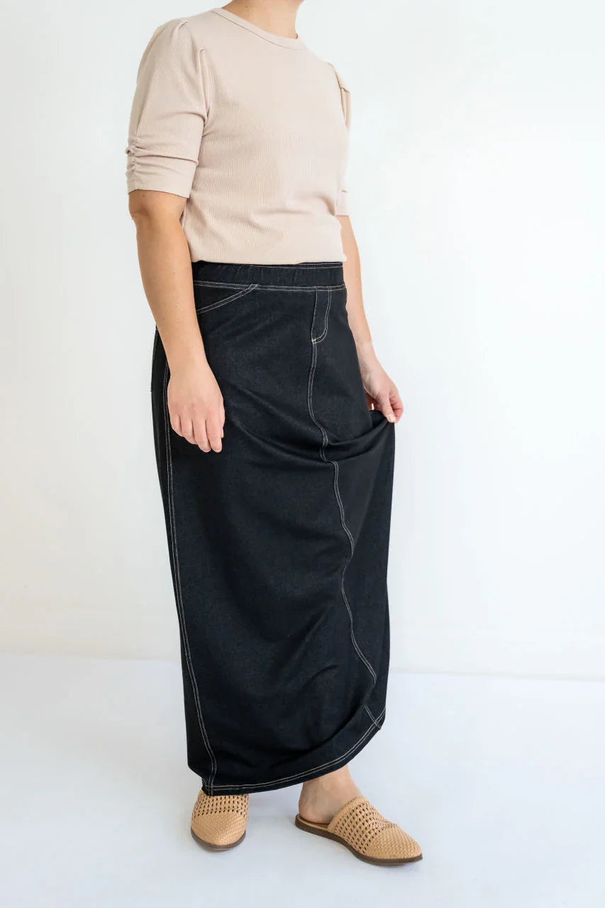 Caroline Knit Maxi Skirt in Black - Caroline Knit Maxi Skirt in Black - XS - Salt and Honey