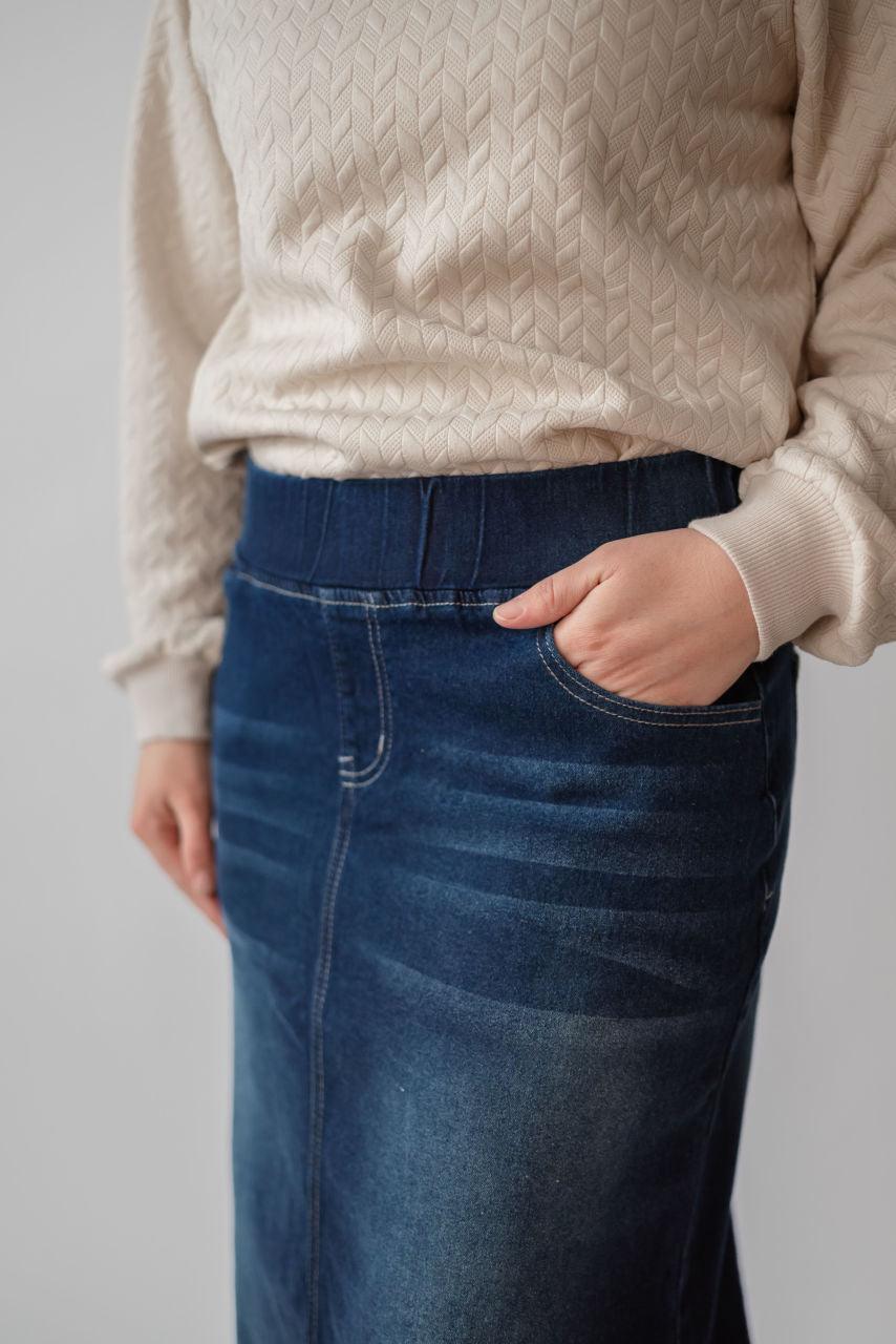 Kenzie Embroidered Dark Denim Skirt - Kenzie Embroidered Dark Denim Skirt - S - Salt and Honey