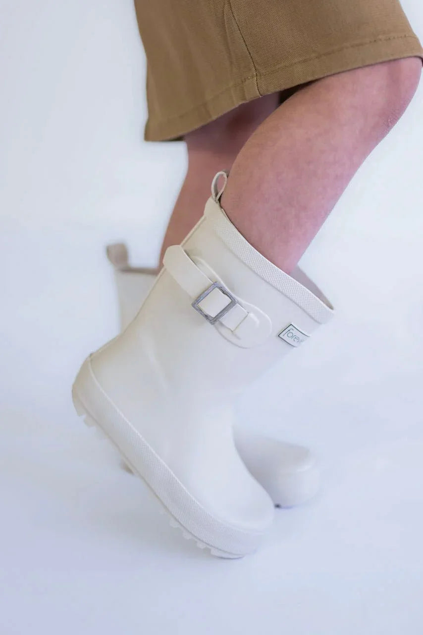 Toddler Rain Boots in Cream FINAL SALE