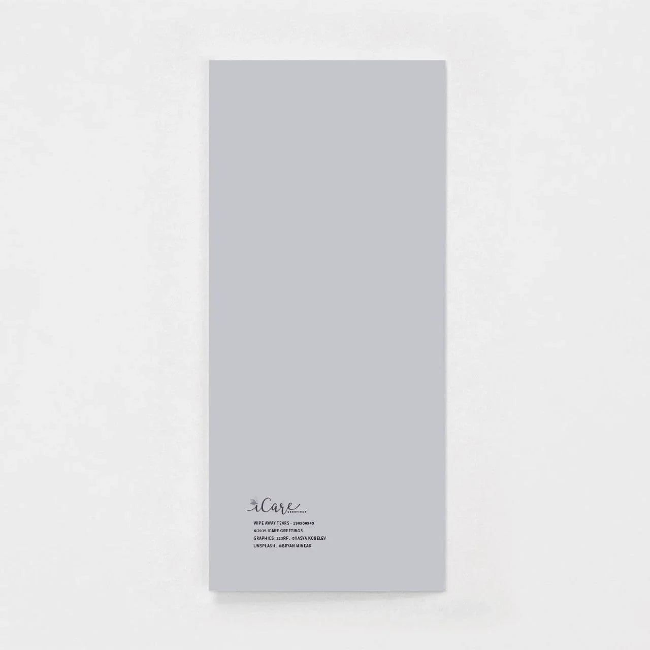 Minimalist gray greeting card on white background, Salt and Honey modest boutique style.