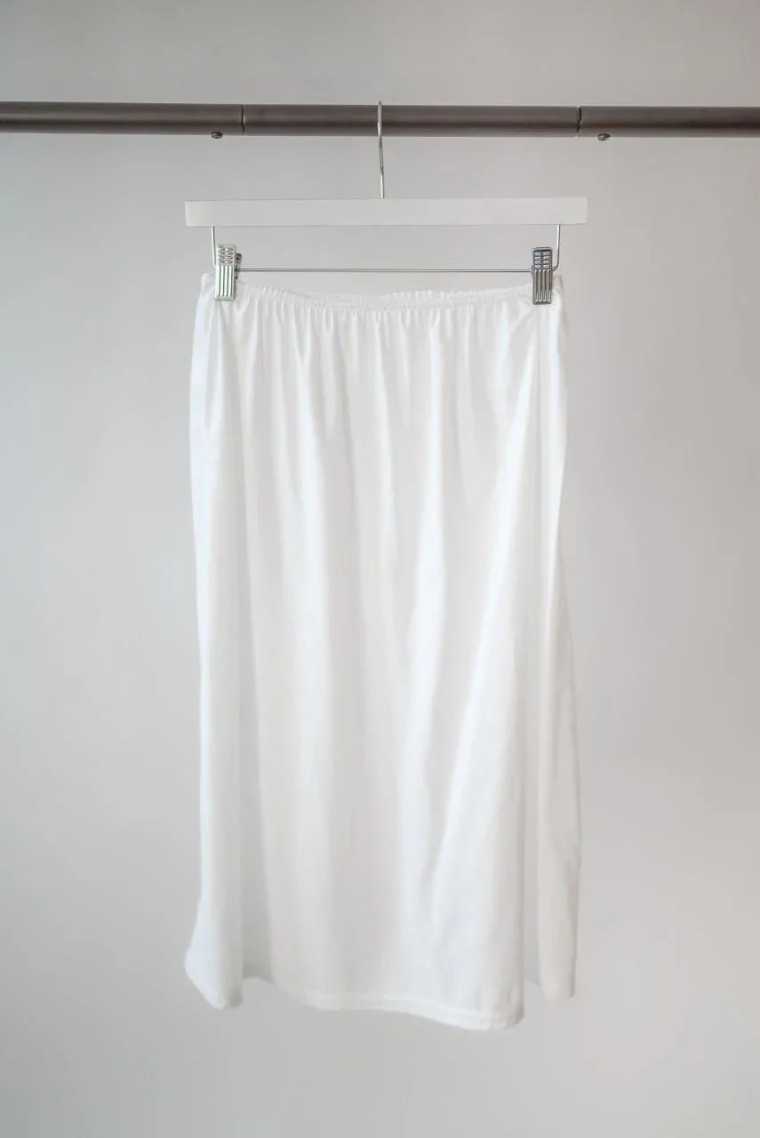Women's Half-Slip, Long, White - Women's Half-Slip, Long, White - 28" / XS - Salt and Honey