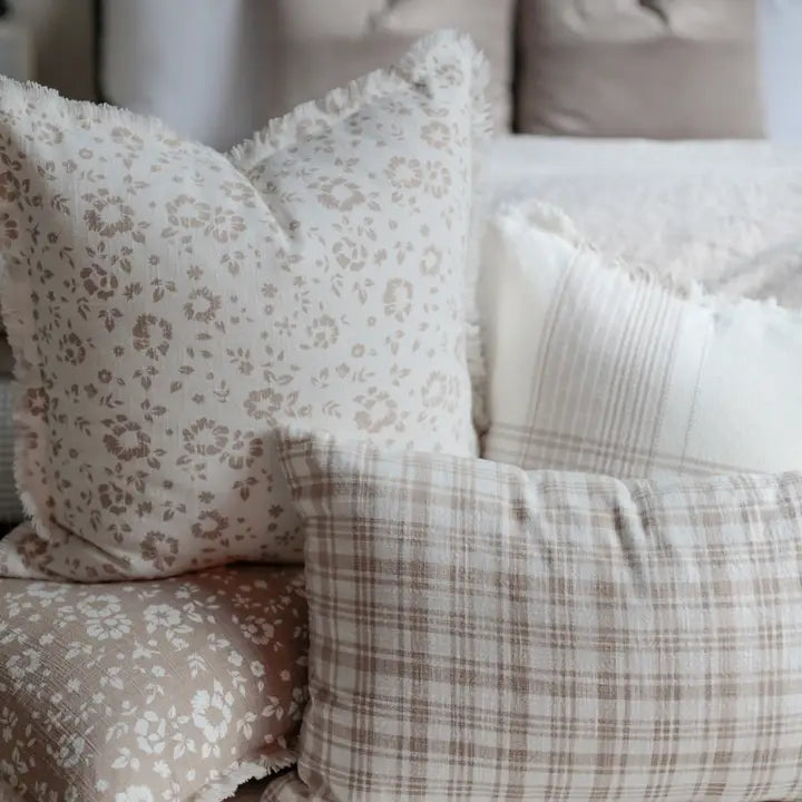 Brown Plaid Pillow Cover