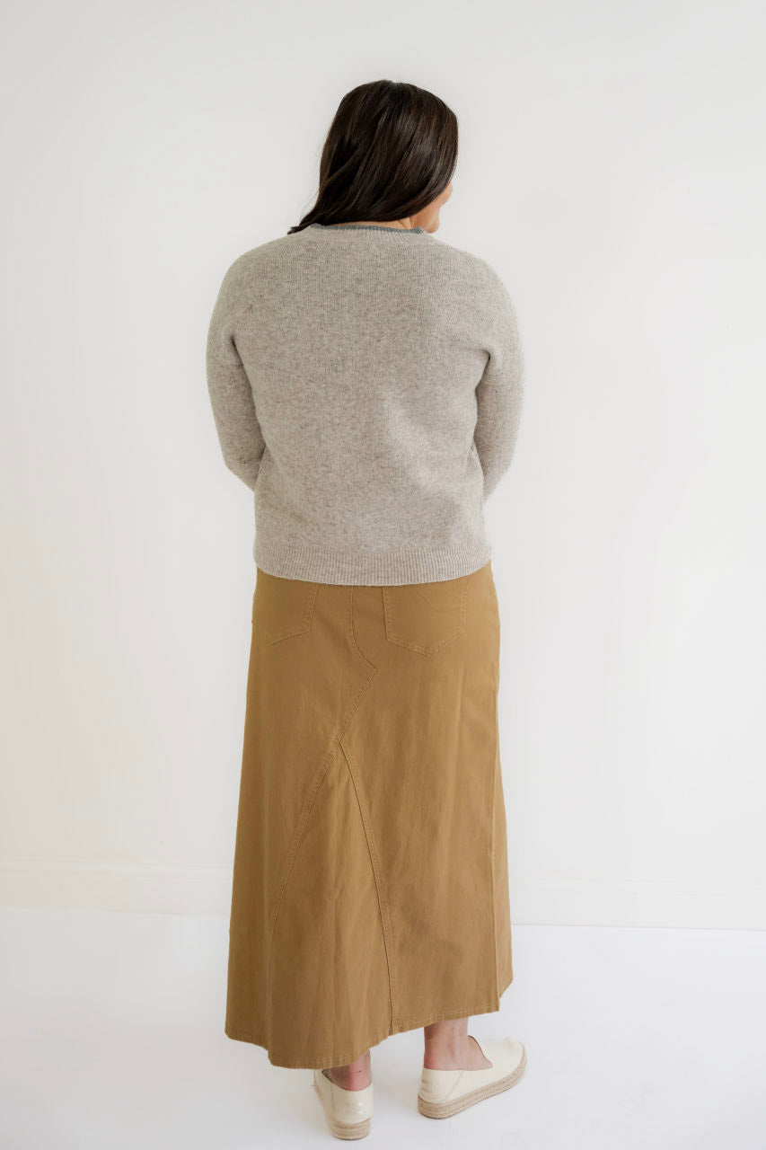 Channing Vintage Rose Sweater in Gray - Channing Vintage Rose Sweater in Gray - S - Salt and Honey