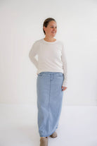 Claire Basic Ribbed Top in Cream - Claire Basic Ribbed Top in Cream - S - Salt and Honey