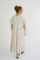 Karina Floral Midi Dress in Blue Fog Floral- FINAL SALE - Womens - Dresses