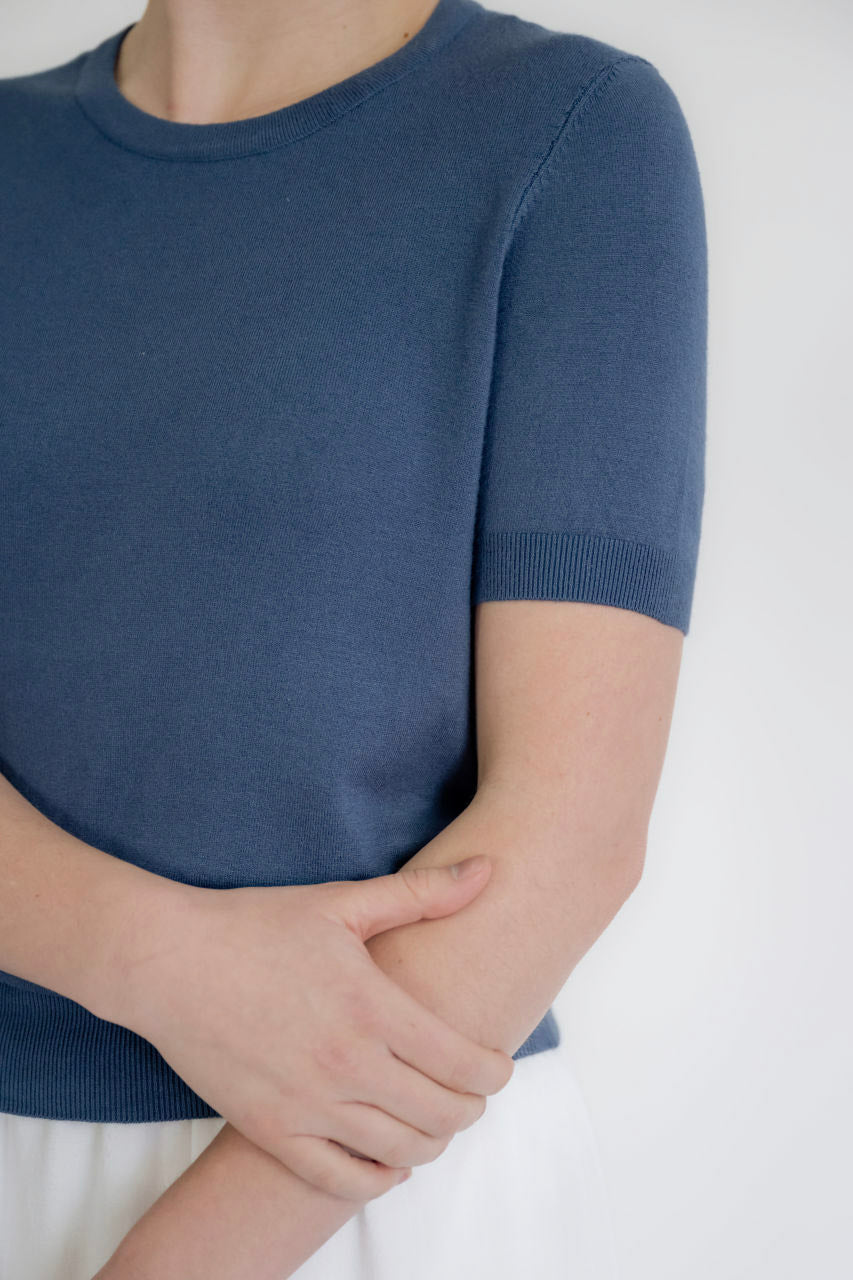 Sydney Knit Top in Deep Navy