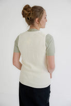 Tessa Button Sweater Vest in Ivory- FINAL SALE - Womens - Outerwear - Vests