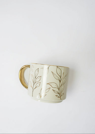 Gold Leaves Coffee Mug - Gold Leaves Coffee Mug - Default Title - Salt and Honey