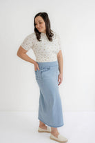Rosemary Denim Skirt in Light Wash - Womens - Bottoms - Skirts