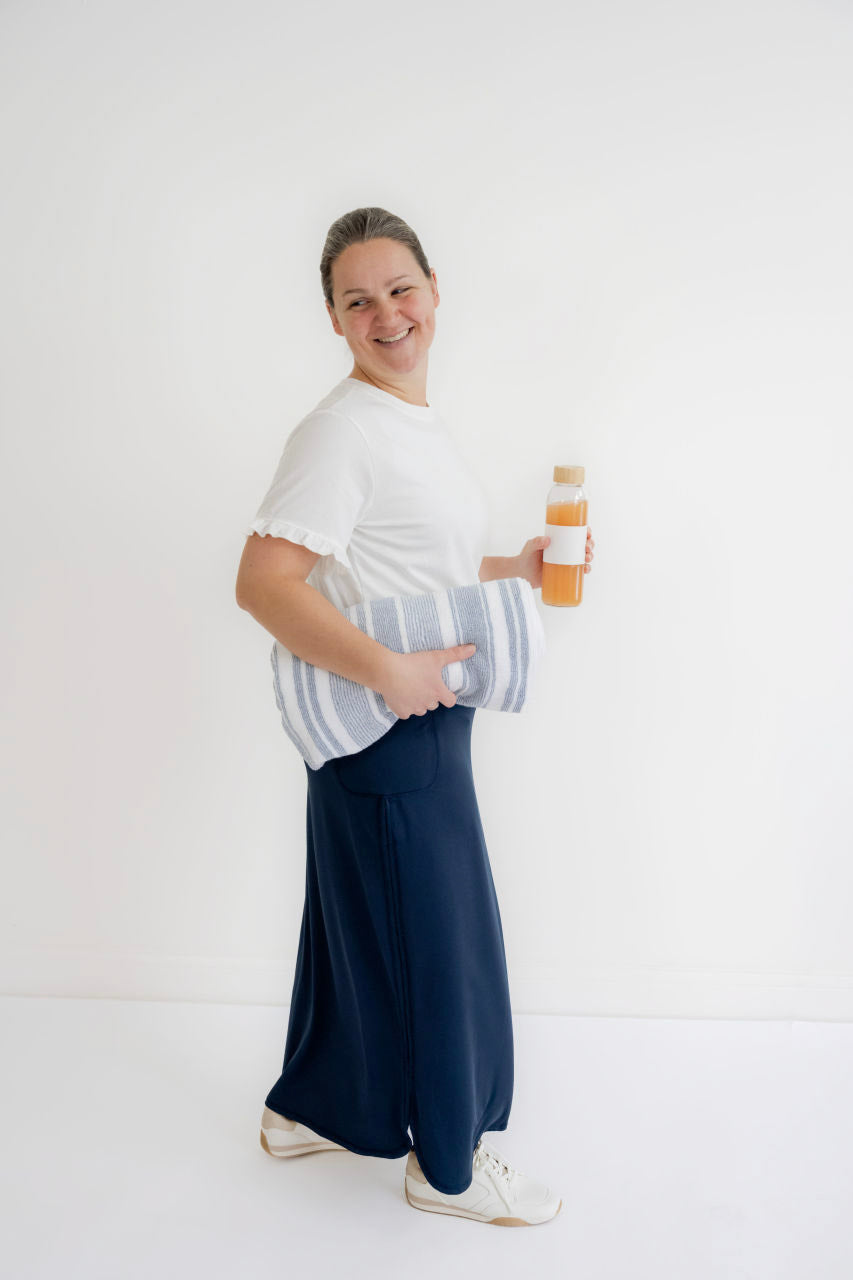 Alexis Athletic Maxi Skirt in Navy - Womens - Bottoms - Skirts