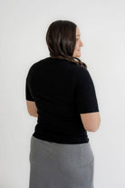 Benson Ribbed Knit Top in Black - Womens - Tops - Layering