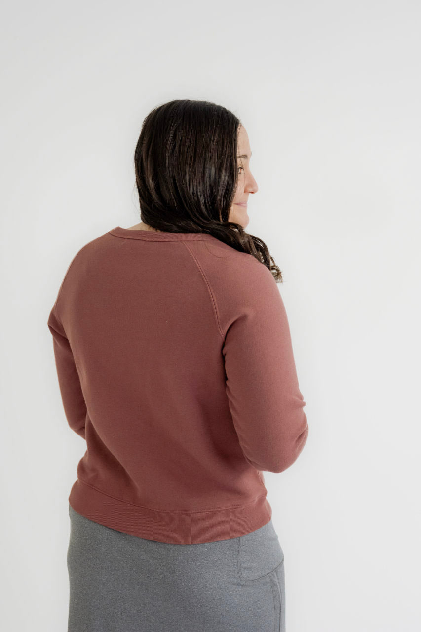 Noa Fleece Sweatshirt in Sepia- FINAL SALE - Womens - Tops - Sweaters