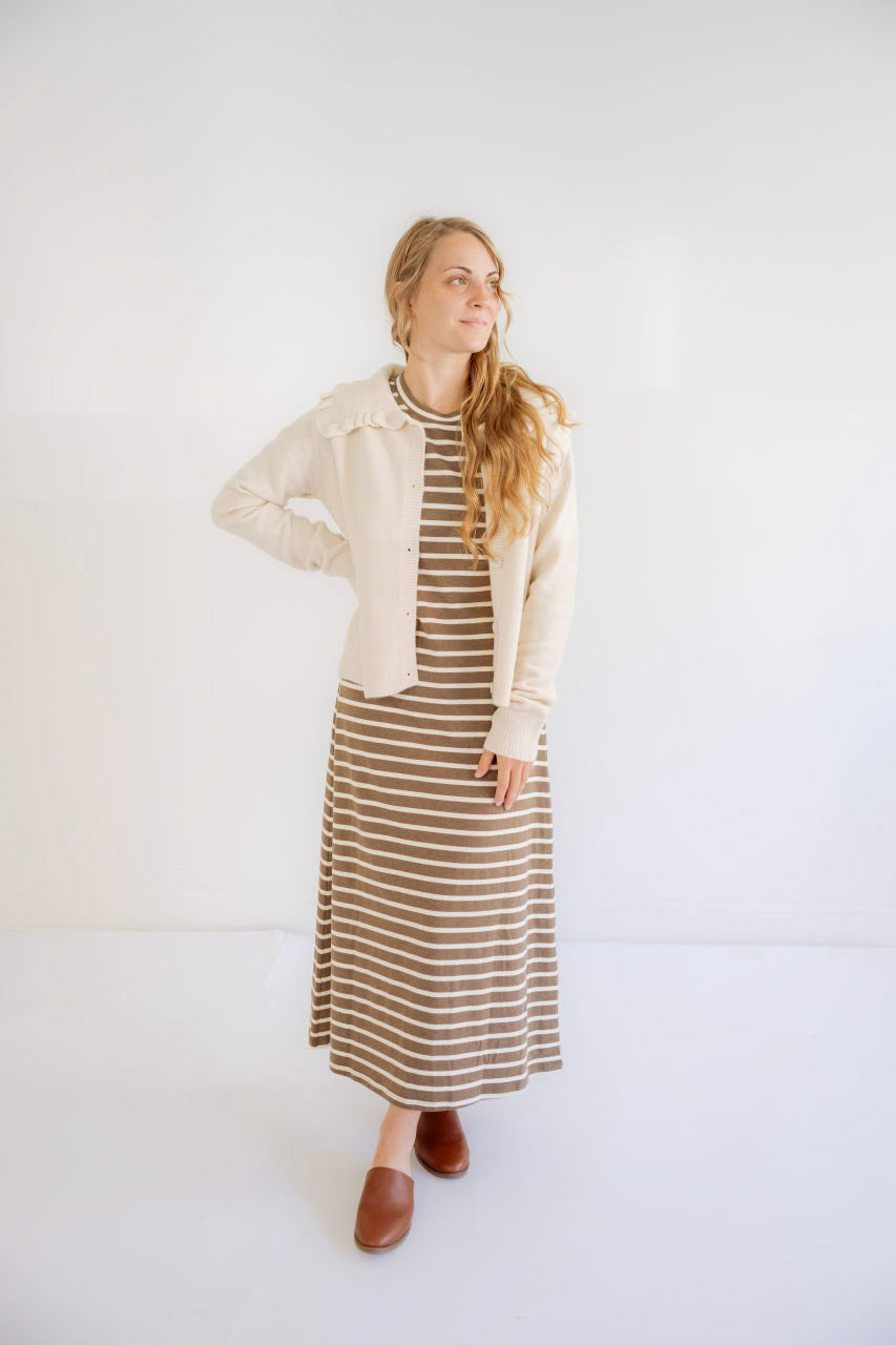 Abigail Peter Pan Collar Sweater in Cream - Abigail Peter Pan Collar Sweater in Cream - S - Salt and Honey