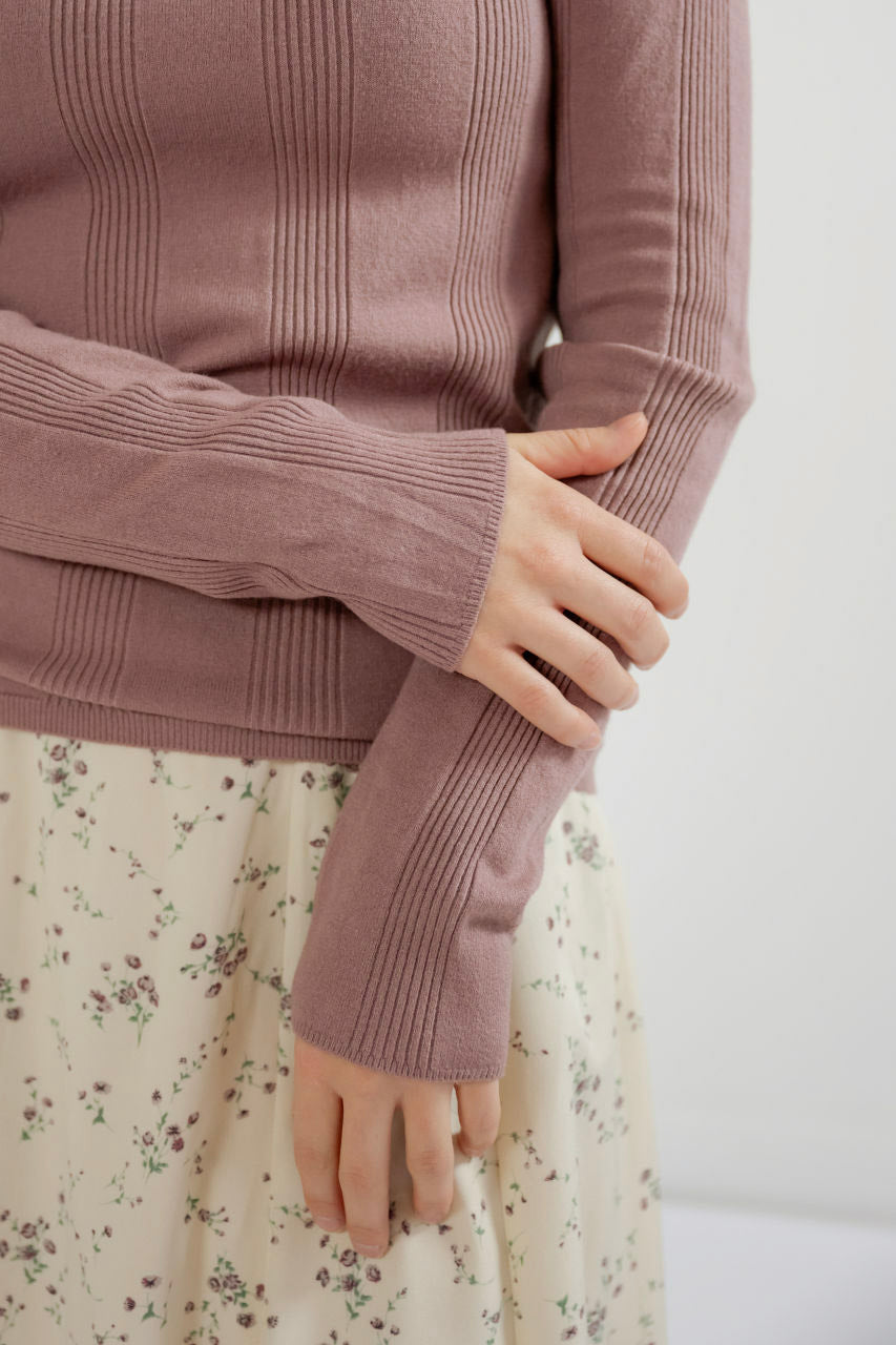 Presley Ribbed Sweater in Rose - Presley Ribbed Sweater in Rose - S - Salt and Honey