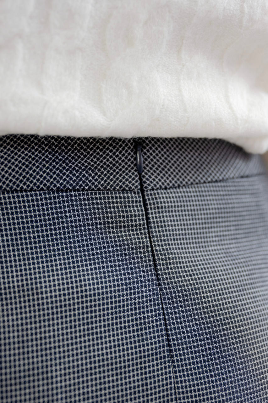 Kaia Gingham Midi Skirt in Navy - Kaia Gingham Midi Skirt in Navy - S - Salt and Honey