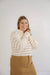 Nola Half Zip Striped Jacket in Taupe - Nola Half Zip Striped Jacket in Taupe - S - Salt and Honey