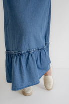 Martha Denim Maxi Skirt in Medium Wash - Womens - Bottoms - Skirts