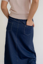 Caroline Knit Maxi Skirt in Navy - Womens - Bottoms - Skirts