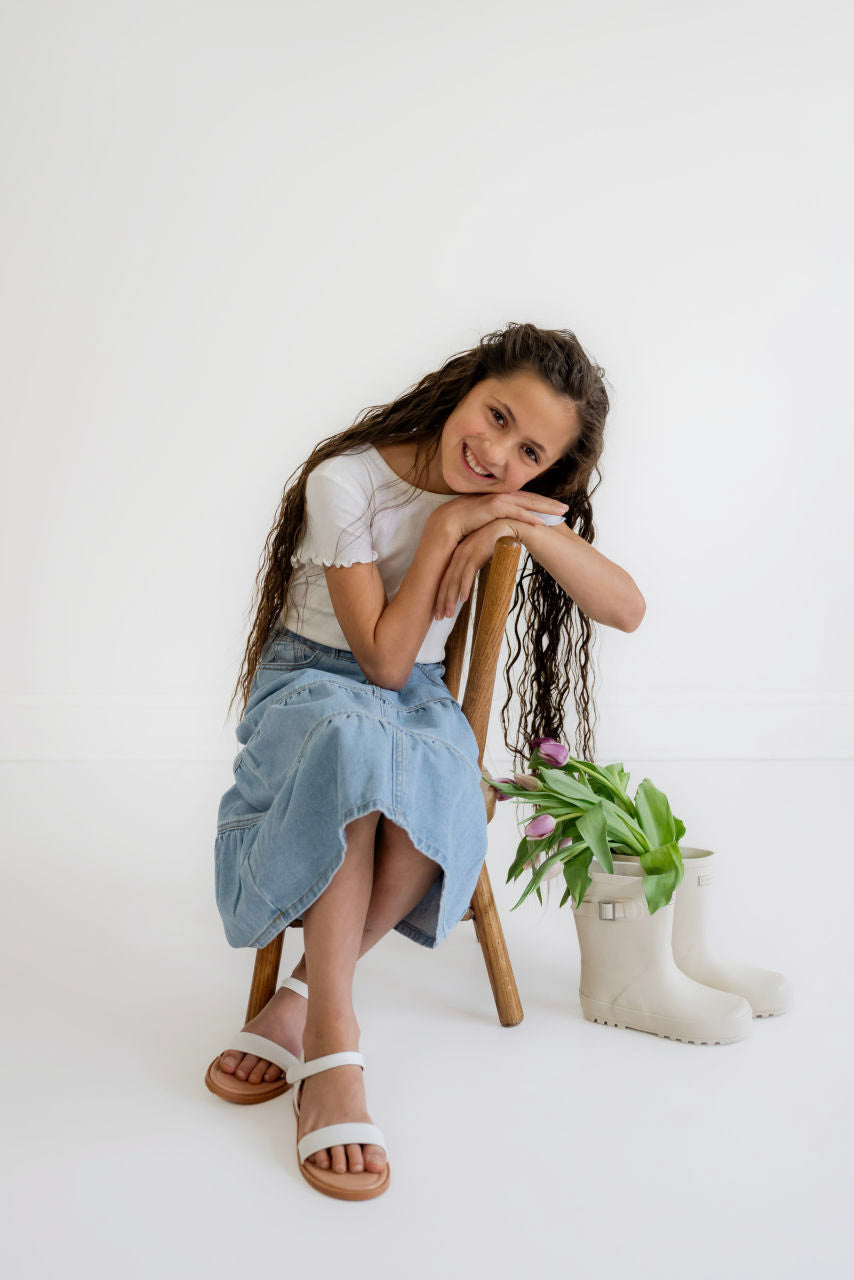 Denver Girls Tiered Denim Skirt - Girls - Bottoms - Skirts