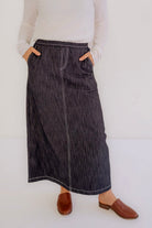Elsie Classic Denim Skirt in Vintage Black- FINAL SALE - Womens - Bottoms - Skirts