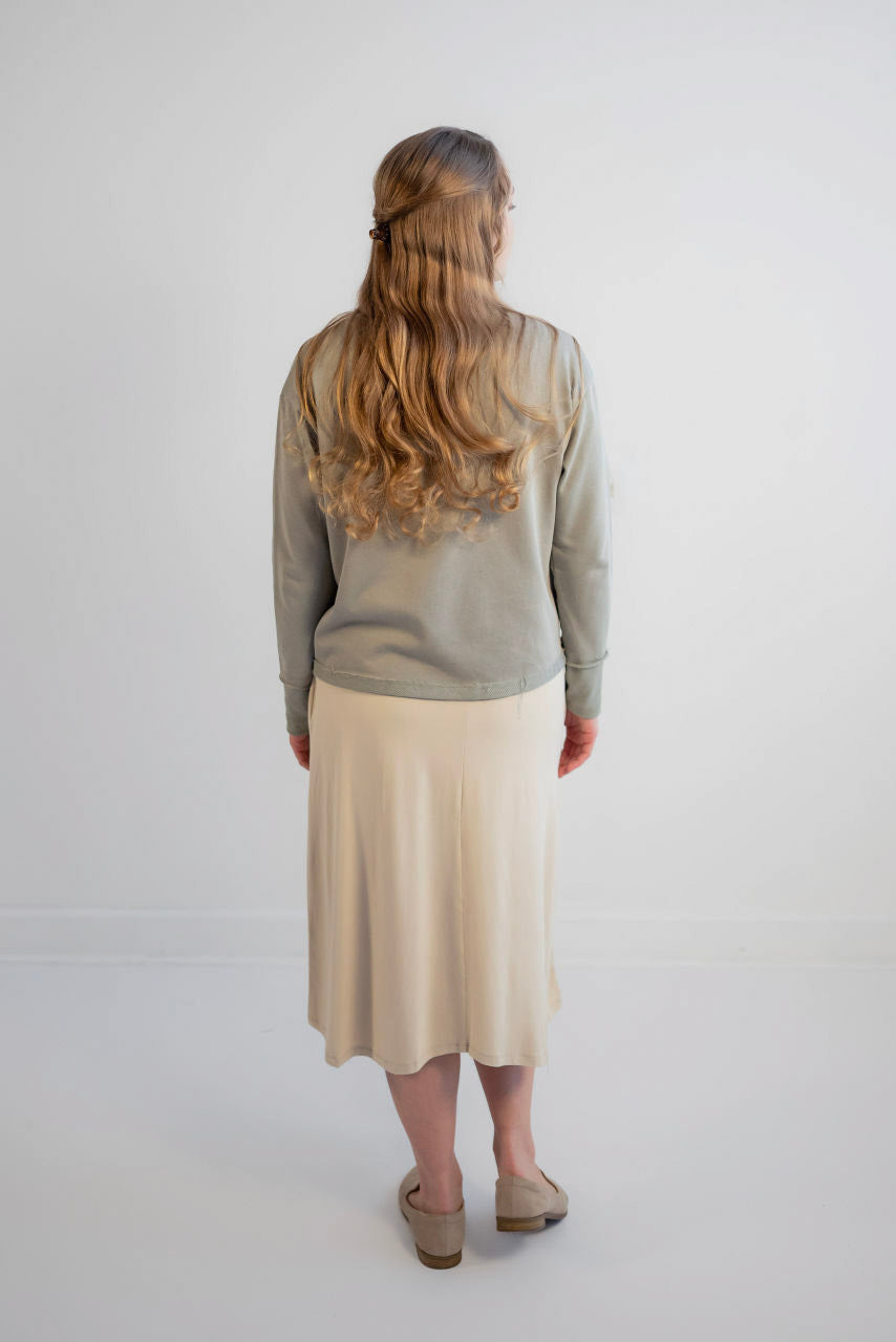 Brighton Knit Midi Skirt in Toasted Marshmallow