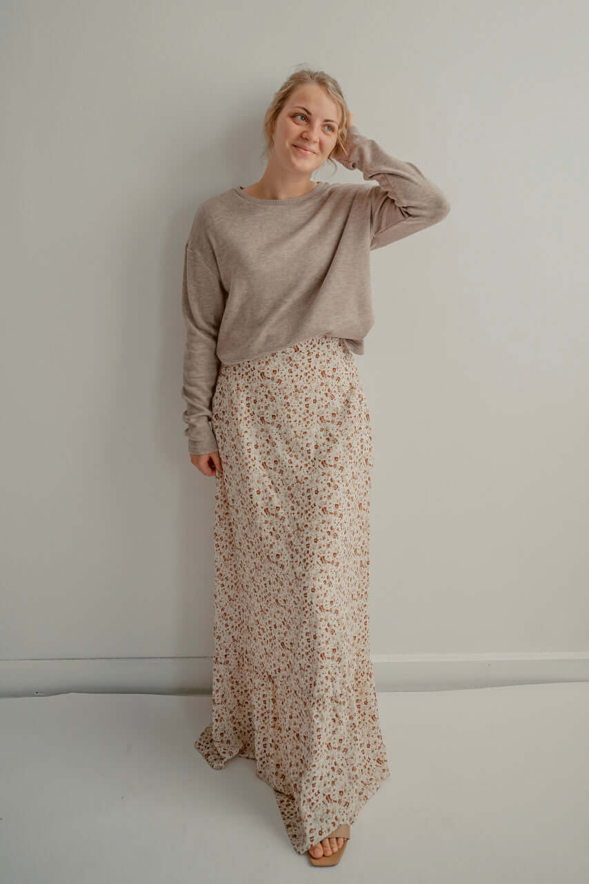 Blakely Floral Maxi Skirt in Auburn