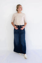 Ella Denim Maxi Skirt in Dark Wash - Ella Denim Maxi Skirt in Dark Wash - S - Salt and Honey