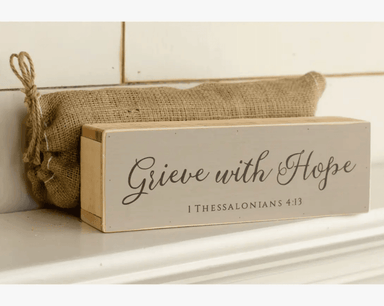 12'' x 4'' Grieve With Hope Wall Plaque - 12'' x 4'' Grieve With Hope Wall Plaque - undefined - Salt and Honey