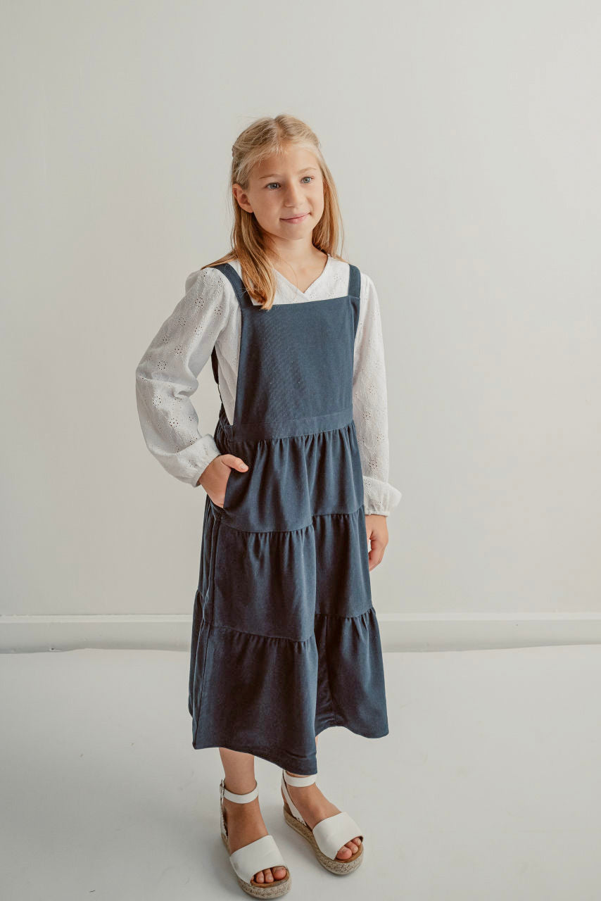 Melody Jumper Dress in Navy