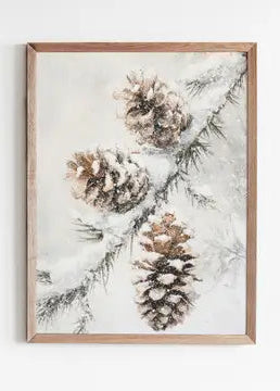 Winter Pinecone Art Print - Winter Pinecone Art Print - Default Title - Salt and Honey
