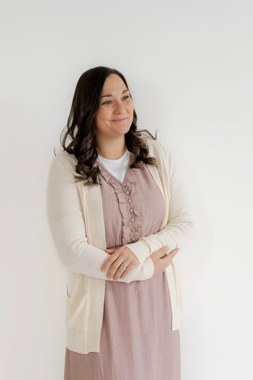 Della Knit Cardigan in Cream