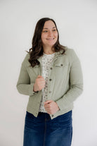 Alderwood Linen Jacket in Soft Sage - Womens - Outerwear - Jackets