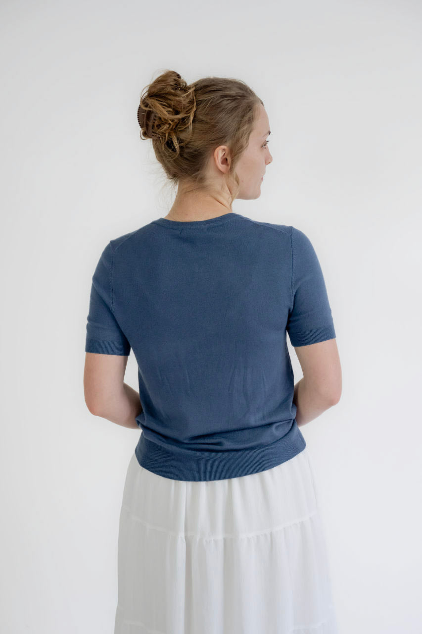 Sydney Knit Top in Deep Navy